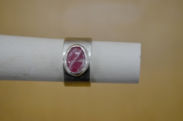 Unique rhodochrosite ring